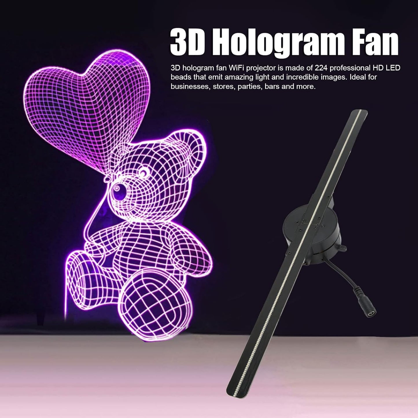 🔥LAST DAY 49% OFF🔥3D Hologram LED Fan Projector